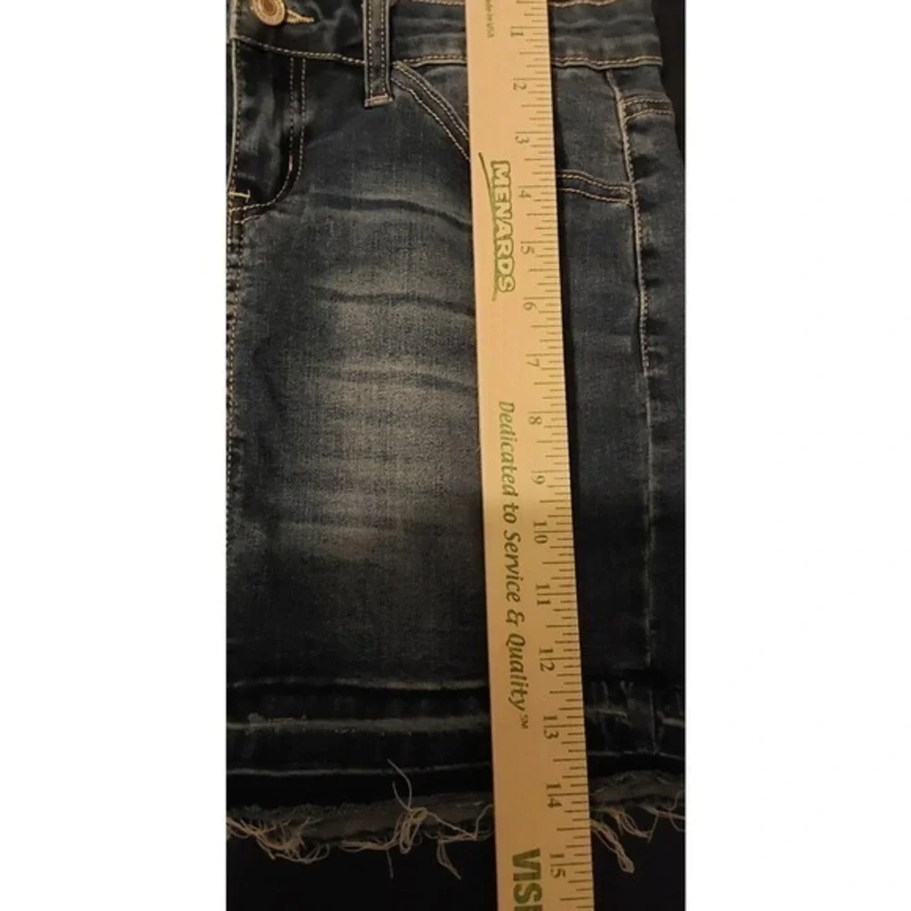 Women's Kancan‎ Distressed Raw Hem Denim Skirt Size 26